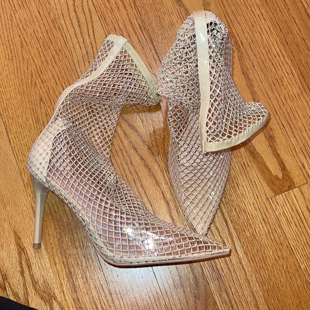 Rhinestone Sock Heel